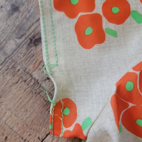 Vintage Orange Poppy Wrap Dress - Picture 12 of 16